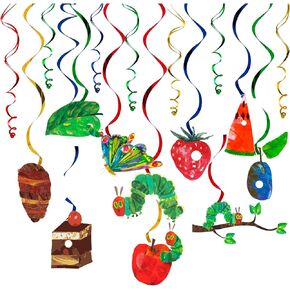 The Very Hungry Caterpillar Hanging Swirl, 40pcs Hungry Caterpillar Birthday Hanging Swirl, Caterpillar Butterfly Theme Hanging Swirl for Hungry Caterpillar Birthday Decorations Supplies
