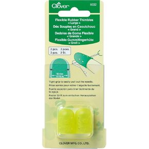 Clover Flexible Rubber Large Thimble, yellow 2