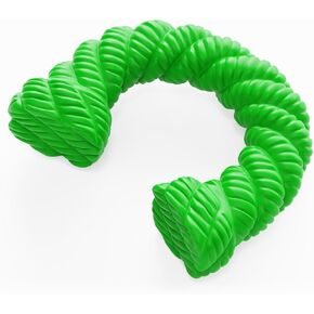 Dog Toys for Aggressive Chewers, Dog Toys for Medium Large Dogs, Dog Toys for Traning, Indestructible Dog Toy with Beef Flavor, Natural Rubber Horseshoe-Shaped Chew Toys (Yellow)