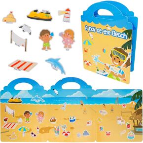 Jelly Stickers Book for Kids 2-4，Reusable Stickers Book for Toddlers，Travel Toys ，Quiet Busy Book Preschool Learning Activities Travel Essential in The Car/Train/Plane