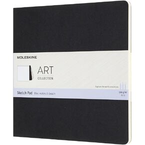 Moleskine Art Sketchbook, Hard Cover, Large (5" x 8.25") Plain/Blank, Black, 104 Pages
