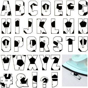 Outus 372 PCS Sport Iron on Letters 1.5 inch a-z transfer transfer transfer baseball basketball stability stands pu alphabet irit