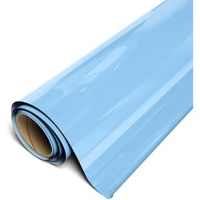 Siser EasyWeed Heat Transfer Vinyl 11.8" x 15ft Roll (Pale Blue) - Compatible with Siser, Cricut, Silhouette and Other Craft/Professional Cutters - CPSIA Certified