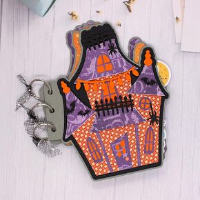 KSCRAFT Haunted House Mini Album Metal Cutting Dies Stencils for DIY Scrapbooking Decorative Embossing DIY Paper Card