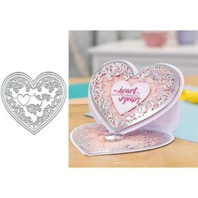 Noble Heart Frame Metal Die Cuts Dies Stencil, Noble Heart Cutting Dies Cut Stencils DIY Scrapbooking Cards Photo Album Craft Decorative Embossing Paper Dies for Album Card Scrapbooking Making