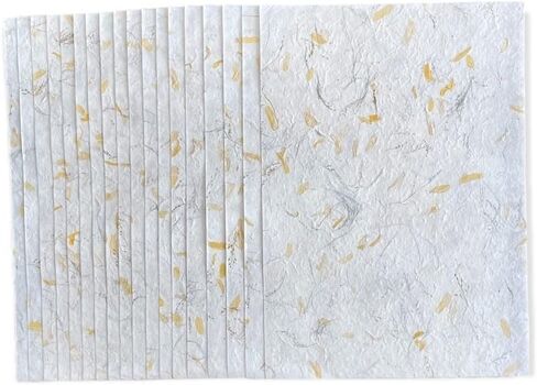 Handmade A4 Thick Mulberry Paper Sheets, Handmade Paper, Painting, Writing, Decorative Paper, Card Making Paper DIY Craft, 20pcs (Butterfly Pea Flowers/Grass Flowers, A4) in Saudi Arabia