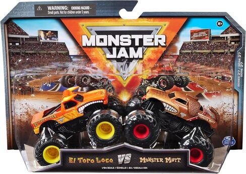 Monster Jam 2024 Official 1:64 Scale Diecast Truck 2-Pack (Series 27 El Toro Loco vs Monster Mutt) in Saudi Arabia
