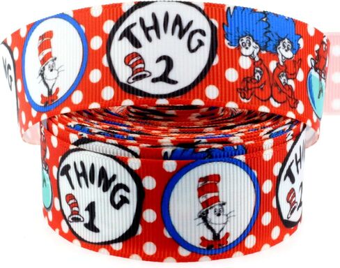 10 ياردة 1 بوصة كرتون القط شيء 1 شيء 2 طباعة شريط Grosgrain للاشتعال شعر القوس مشبك مشبك اليقظة ديي لوازم المواد in Kuwait
