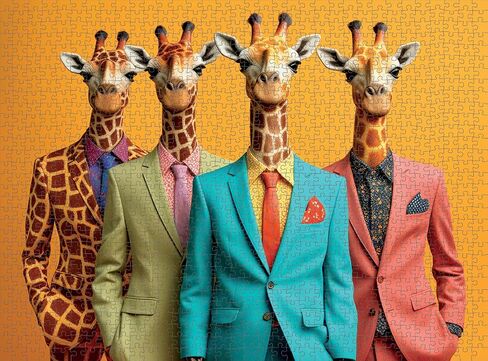 Cross & Glory - The Fab Four Giraffes - 1000 Piece Jigsaw Puzzle for Adults | Unique Artwork Jigsaw Puzzles | Fun | Challenging Brain Teaser in Saudi Arabia