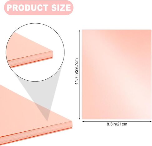 Whaline 30 Sheet Rose Gold Pink Shimmer Cardstock 8.3 x 11.7 Inch Thick Card Stock Paper 92lb/250gsm Printer Paper for Prints DIY Craft Making Supplies in Saudi Arabia