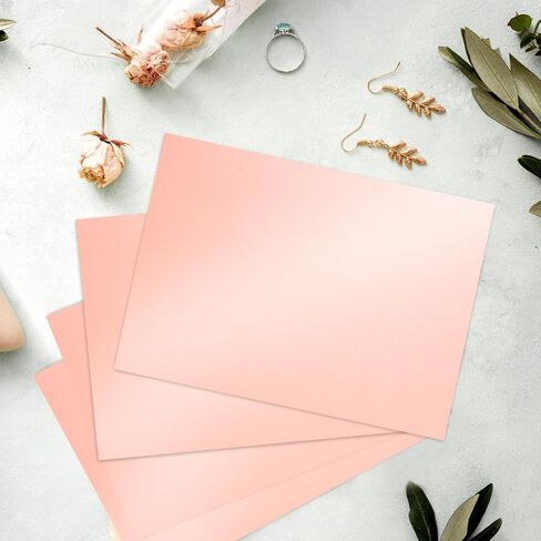 Whaline 30 Sheet Rose Gold Pink Shimmer Cardstock 8.3 x 11.7 Inch Thick Card Stock Paper 92lb/250gsm Printer Paper for Prints DIY Craft Making Supplies in Saudi Arabia