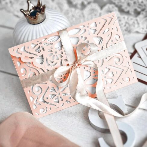 Whaline 30 Sheet Rose Gold Pink Shimmer Cardstock 8.3 x 11.7 Inch Thick Card Stock Paper 92lb/250gsm Printer Paper for Prints DIY Craft Making Supplies in Saudi Arabia