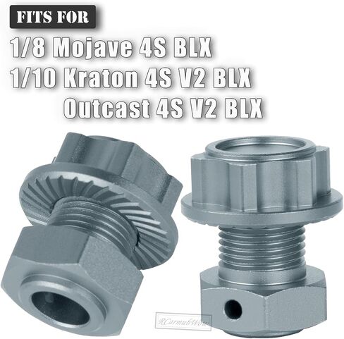 RC 17MM Wheel Hex Hubs & Wheel Nuts & Wheel Wrench Upgrades Part for 1/8 Mojave 4x4 4S BLX,1/10 Outcast 4S V2 BLX,Kraton 4S V2 BLX,Alloy Wheel Hex Hubs Wheel Nuts,Navy Blue in Saudi Arabia