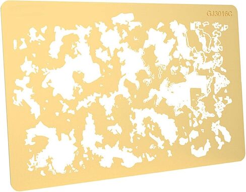Brass Airbrush Stencil Art Template DIY Decoration, 1/72 1/48 1/32 1/35 Model Crafts, Scene Tabletop Decor Collectables, Style A in Kuwait