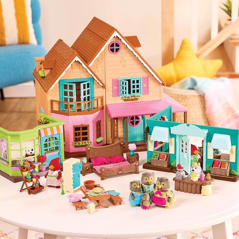 Li’l Woodzeez – Honeysuckle Hollow General Store – Dollhouse Playset with Furnitures & Accessories – Pretend Play Toy for Kids Age 3+ in Saudi Arabia