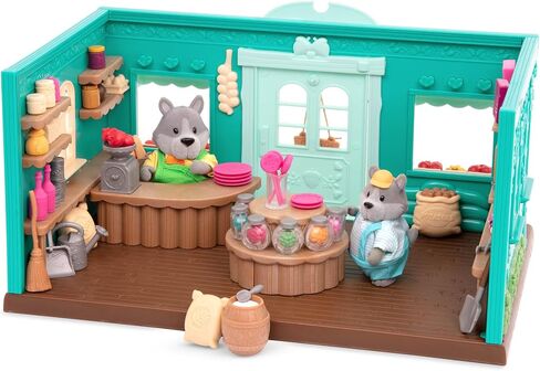 Li’l Woodzeez – Honeysuckle Hollow General Store – Dollhouse Playset with Furnitures & Accessories – Pretend Play Toy for Kids Age 3+ in Saudi Arabia