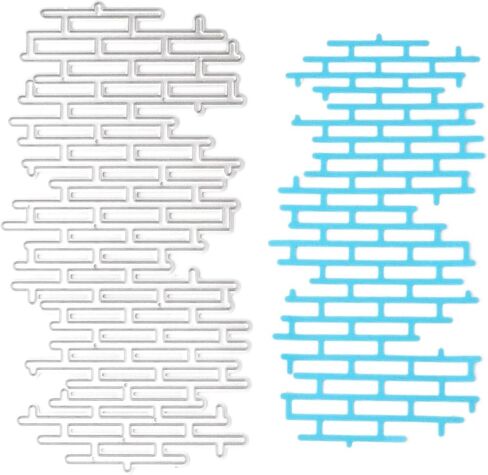 صافي من الطوب الفضي يموت المعادن غير النظامية صافي صافي قطع الشبكة الخلفية قالب مقالين نقش لألبوم DIN Decorative Devative Die Die Cuts in Kuwait