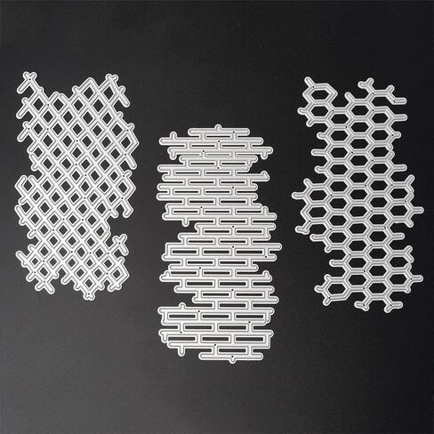 صافي من الطوب الفضي يموت المعادن غير النظامية صافي صافي قطع الشبكة الخلفية قالب مقالين نقش لألبوم DIN Decorative Devative Die Die Cuts in Kuwait