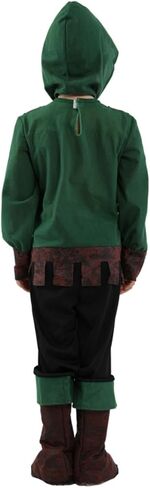Archer Costume Kids,Green Peter Pan Costume with Hat Medieval Renaissance Fairy Cosplay Halloween Costume for Boys in Saudi Arabia