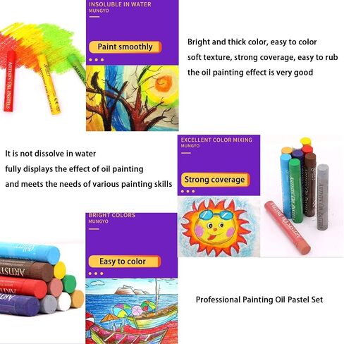 Oil Pastel Set,Professional Painting Soft Oil Pastels Drawing Graffiti Art Crayons Washable Round Non Toxic Pastel Sticks for Artist,Kids,Student,Beginner (25 Colors) in Saudi Arabia