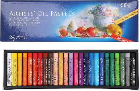 Oil Pastel Set,Professional Painting Soft Oil Pastels Drawing Graffiti Art Crayons Washable Round Non Toxic Pastel Sticks for Artist,Kids,Student,Beginner (25 Colors) in Saudi Arabia