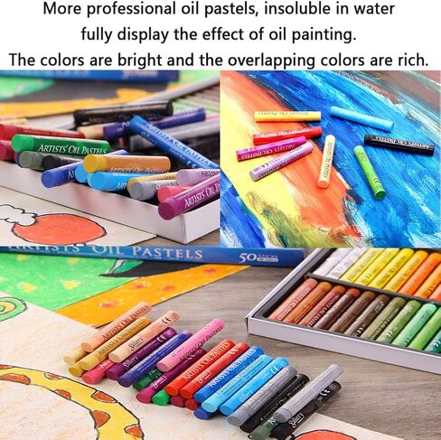Oil Pastel Set,Professional Painting Soft Oil Pastels Drawing Graffiti Art Crayons Washable Round Non Toxic Pastel Sticks for Artist,Kids,Student,Beginner (25 Colors) in Saudi Arabia