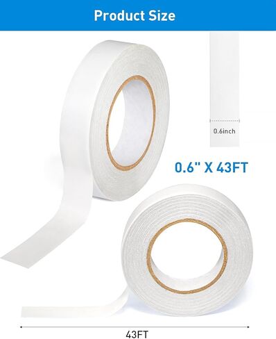 3 Rolls Double Sided Tape for Crafts, Arts, Scrapbooking, Photography, Paper Backing, Tear-by-Hand. 0.6in by 43-FT in Saudi Arabia
