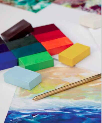 Encaustic Art The Original - BASIC SELECTION Set of 16 -Encaustic Wax Block Colors Set -Non-Toxic, Beeswax For Encaustic Art Supplies -Handcrafted in Germany in Saudi Arabia