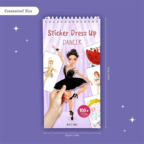 Sticker Dress-Up Dancers. Sticker Activity Book for Kids. Learn Girls Fashion Design, Dancer Poses with Sticker, and Guide for Kids 5 and up. Girls Fashion Paper Dolls Dress up Games in Saudi Arabia