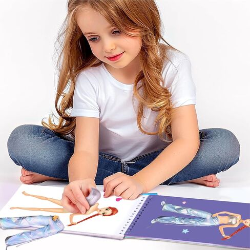 Sticker Dress-Up Dancers. Sticker Activity Book for Kids. Learn Girls Fashion Design, Dancer Poses with Sticker, and Guide for Kids 5 and up. Girls Fashion Paper Dolls Dress up Games in Saudi Arabia
