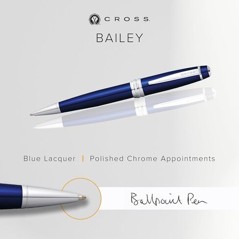 Cross Bailey Matte Red Lacquer Ballpoint Pen with polished black PVD appointments in Kuwait