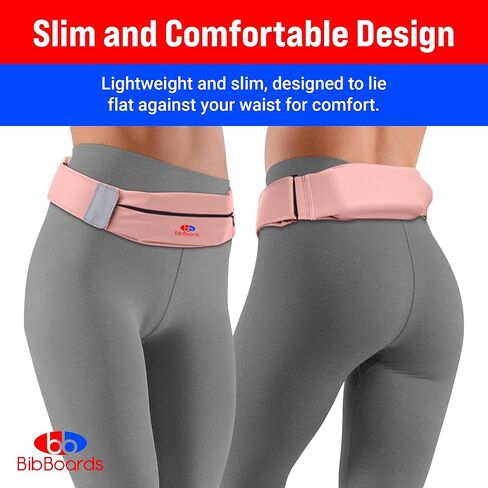 Running Belt for Men & Women - Water & Sweat-Resistant No Bounce Runners Fanny Pack for Phone, Keys, Cards & Money, Adjustable Running Band for Marathon, Jogging, Hiking, Cycling - Black in Kuwait