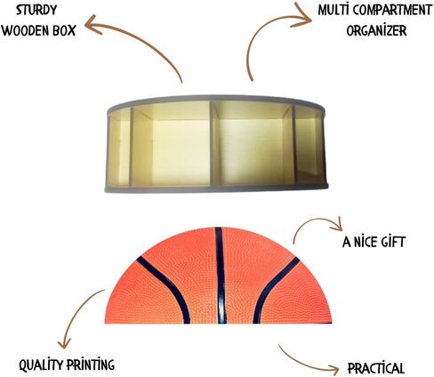 Wood Basketball Pencil Holder Basketball Ball Kids Desk Organization - Kids Pen Holder, Pencil Holder for Kids Desk, Kids Table Organizer, Pencil Stands for Kids (Basketball) in Saudi Arabia