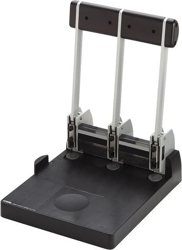 CARL, XHC-150N, Heavy Duty 3-Hole Paper Punch, 150 sheet capacity.,Black and Silver in Kuwait
