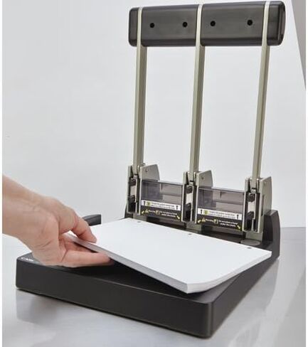 CARL, XHC-150N, Heavy Duty 3-Hole Paper Punch, 150 sheet capacity.,Black and Silver in Kuwait