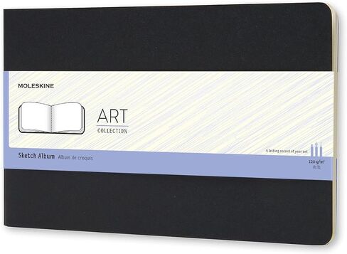 Moleskine Art Sketchbook, Hard Cover, Large (5" x 8.25") Plain/Blank, Black, 104 Pages in Saudi Arabia