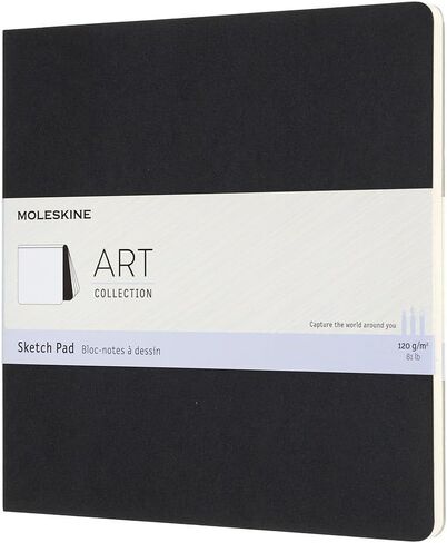 Moleskine Art Sketchbook, Hard Cover, Large (5" x 8.25") Plain/Blank, Black, 104 Pages in Saudi Arabia