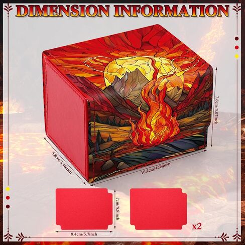 PU Leather Card Deck Storage Box for Mtg Cards Trading Card Storage Box Magic the Gathering Card Box with 2 Card Box Dividers for TCG CCG Magic Cards(Purple,Skull) in Kuwait