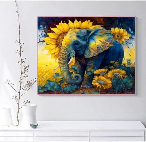 EPLUUM Paint by Numbers Kit for Adults Beginners Adult Paint by Number Kits On Canvas Adults' Paint-by-Number Kits Sunflower DIY Oil Painting Kits for Gift Wall Decor 16x20 Inch in Saudi Arabia