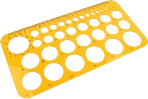 Bronagrand 3pcs Circle Stencils Templates Oval Templates Plastic Drawing Templates Ascetric Results Resucture Tool لصياغة المدارس والمكاتب ، 3 أنواع ، برتقالي واضح in Kuwait