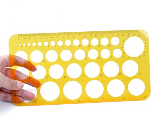 Bronagrand 3pcs Circle Stencils Templates Oval Templates Plastic Drawing Templates Ascetric Results Resucture Tool لصياغة المدارس والمكاتب ، 3 أنواع ، برتقالي واضح in Kuwait