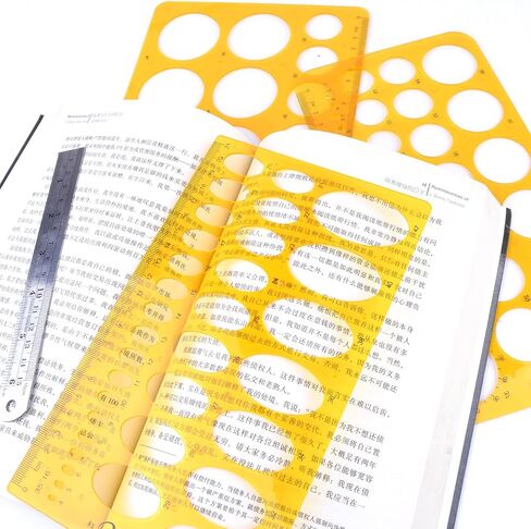 Bronagrand 3pcs Circle Stencils Templates Oval Templates Plastic Drawing Templates Ascetric Results Resucture Tool لصياغة المدارس والمكاتب ، 3 أنواع ، برتقالي واضح in Kuwait