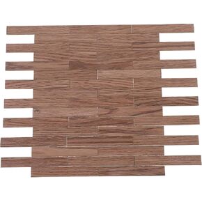 Totority Miniature Dollhouse Flooring Wood Grain Floorboards 40 Pcs Mini Wooden Dollhouse Floor Boards 1 12 Scale Dollhouse Accessories Geometric Bamboo Doll House Furniture Wood Floor Board