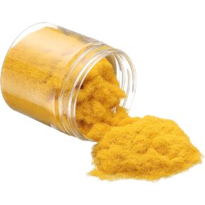 Model Grass Terrain Powder, 185ml Capacity, Fake Miniature Flower Grass Tree 3mm Nylon Yellow - (Applications: DIY Dollhouse Fairy Garden Model Railway Landscape)