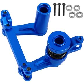 Aluminum Steering Bellcrank Upgrades Part for 1/10 E-Maxx T-Maxx,RC Steering Bellcrank and Steering Link Hops up,Black,Replace Part #4945