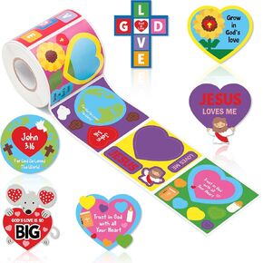 ملصقات Haooryx DIY Kids 'Roll - 300pcs St Patrick's Day Scener Scener Roll Make Your Irish Shamrock Face Diy Lucky Clover Diftwrap Art Craft for Kids Party Gift Tags Label