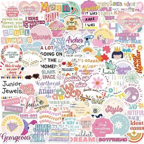 100PCS Country Music Stickers,Aesthetic Country Music Stickers for Water Bottles,Country Music Party Decoration for Teens, White