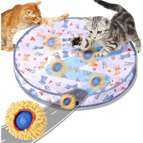 BABORUI Interactive Cat Toys for Indoor Cats, Automatic Moving Cat Toys Ball in Pouch, Cat Hide and Seek Toys for Bored Indoor Adult Cats Kitten