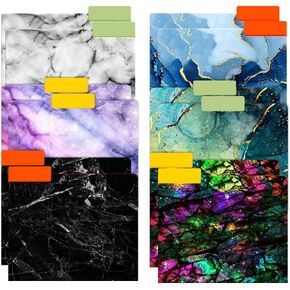 WIRESTER 12 Pack Decorative File Folders (9.5 x 11.5 Inch), Letter Size Holders for Office Supplies with 1/3 Cut Tab, 6 Fashion Designs - Famous Painting Van Gogh