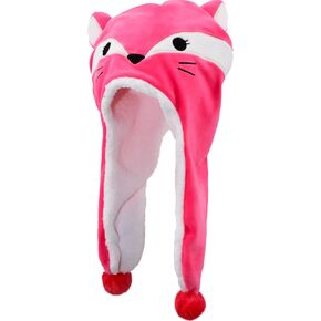 Squishmallows Lola Beanie Hat, Girls Winter Knit Cap with 3D Ears and Horn, Purple, One Size